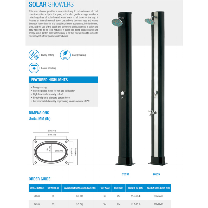 Swimming pool Solar shower NIAGARA with antiscale system - 53873