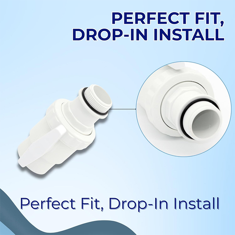 1.5-inch Double-Threaded Pool Ball Valve for Hayward Pools