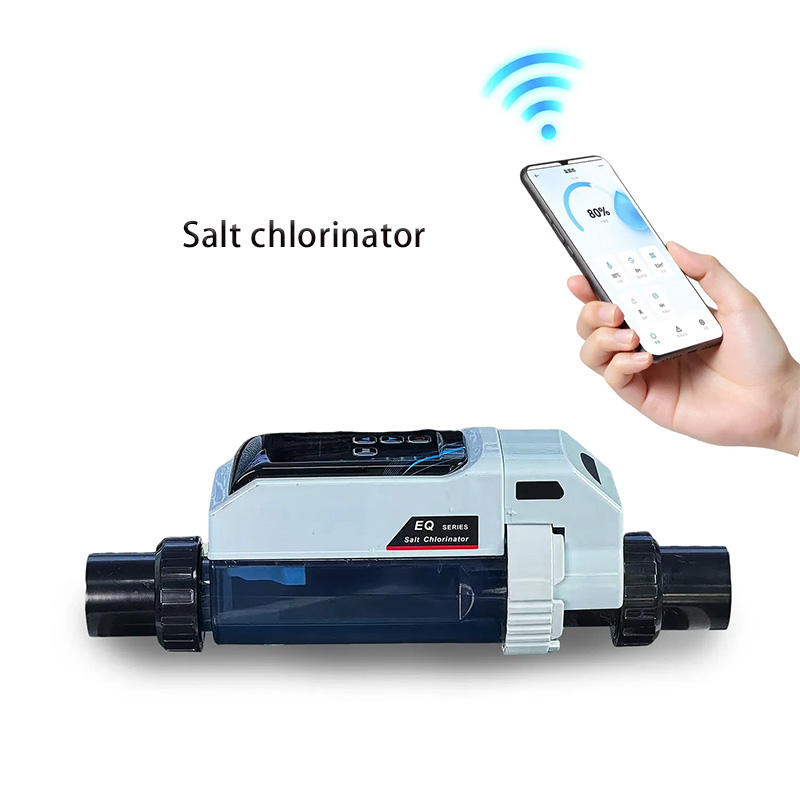 New Swimming Pool Electrolytic Chlorine Generator System, Supporting Mobile APP Control of the Chlorinator.