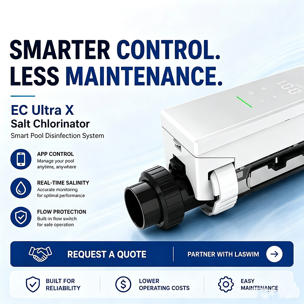 EC Ultra X Smart Salt Chlorinator – App Remote Control; Supports Pool Pump Control and RS485 Connectivity